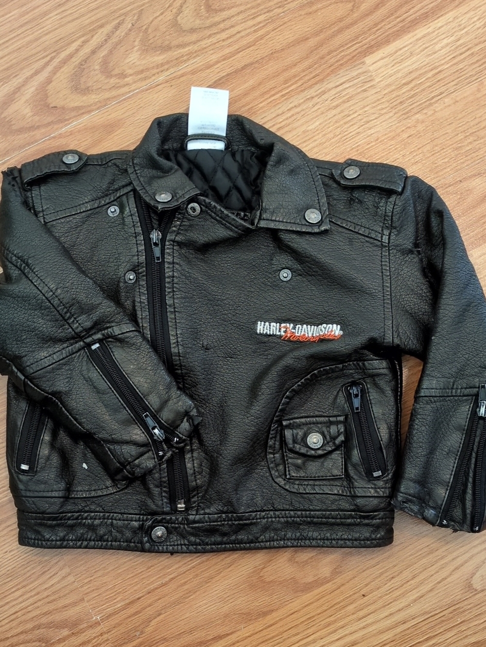 Harley-Davidson Kids Black Faux Leather Biker Jacket